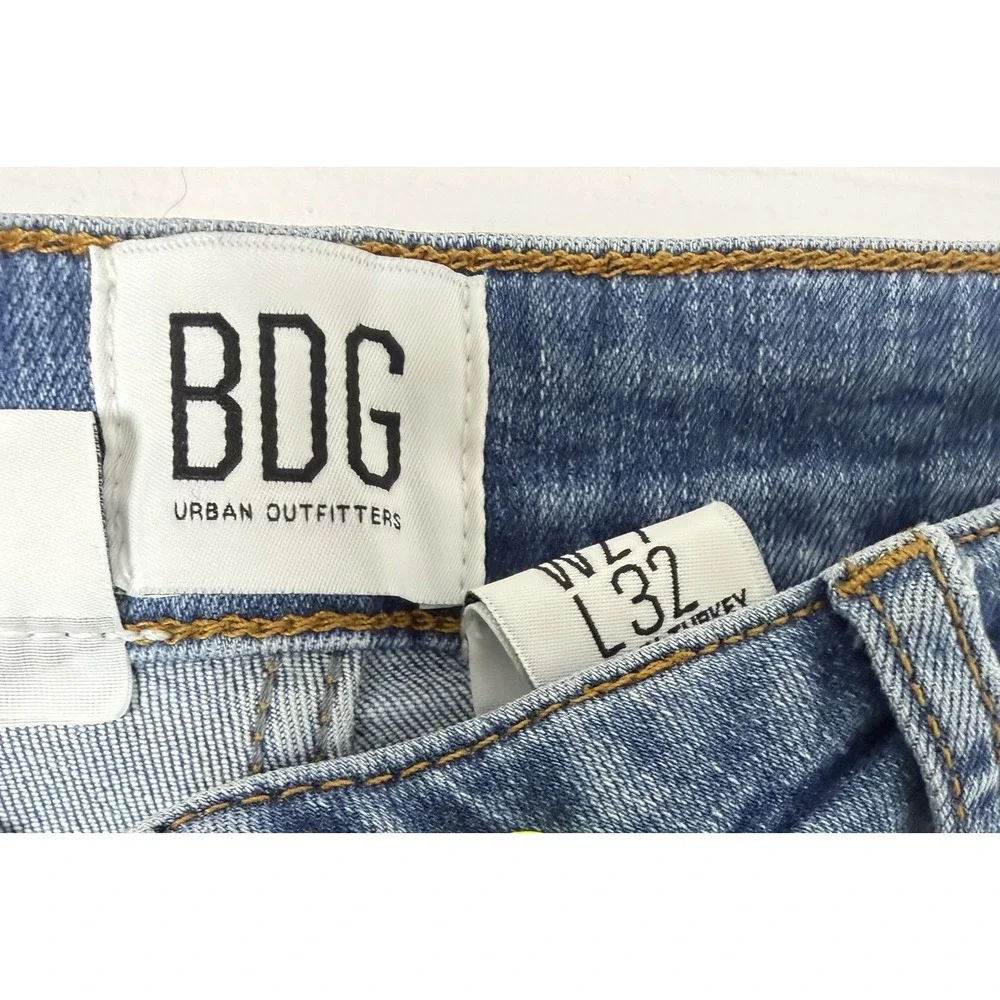 BDG Urban Outfitters Y2K Flare Jeans Women's 32x27 Medium Wash Stretch Denim